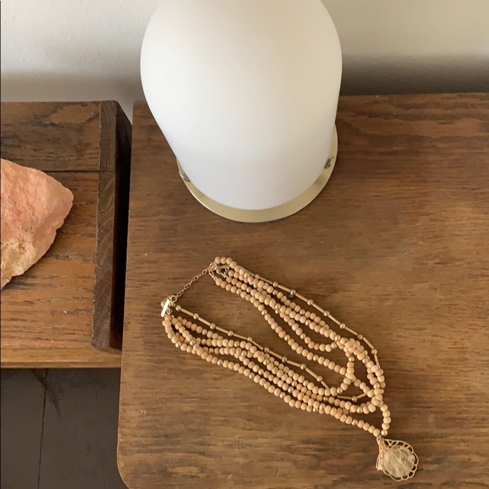 Yoga wood necklace